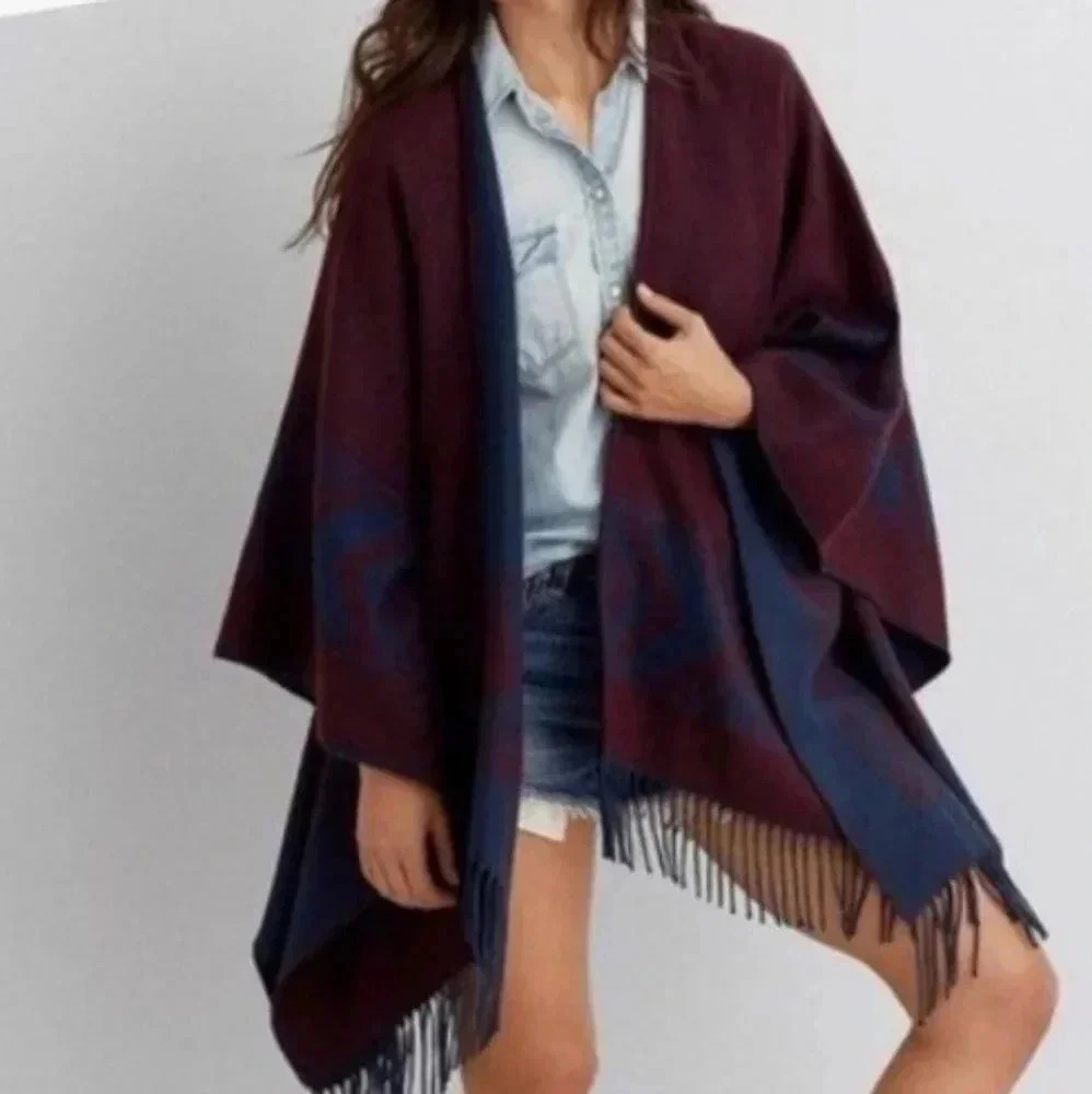 American Eagle Southwestern Fringe Poncho